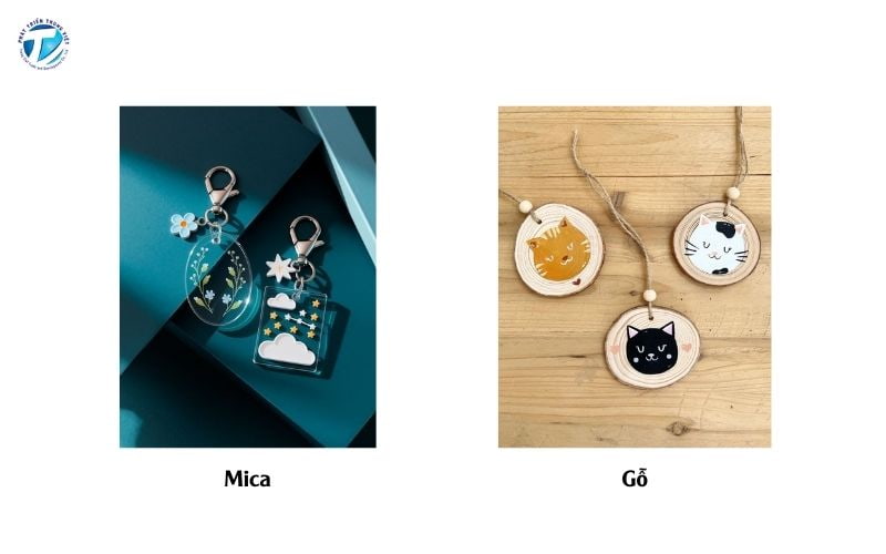 Các loại chất liệu làm móc khóa phổ biến